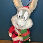 Vintage 1998 Looney Tunes Bugs Bunny As Santa Claus Christmas Plush   Rare