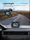 Digital Gps Speedometer Car Hud Head Up Display Mph Kmh Compass Overspeed Alarm