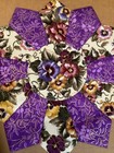 Handmade Quilted 12    Easter Spring Pansies Rustic Farmhouse Table Topper  New