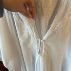 Vintage Sante Made In India Cotton White Embroidered Lace Trim Tunic Top Small