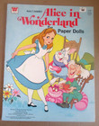 Vtg Uncut Disney Alice In Wonderland Paper Dolls Book 1976   Mcdonald s Toy 1995