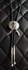 American Eagle Feathers Turquoise Bolo Tie Sterling Silver Signed Rb Vintage 