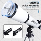 Telescope 80mm Aperture 600mm - Astronomical Portable Refracting 80600white 