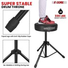 5 Core Drum Throne 3  Padded Comfortable 330lb Capacity Drummer Stool Adjustable