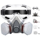 Half full Face Mask With Goggles Filter Anti-dust gas Respirator 6200 Series