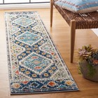 Safavieh Madison Collection Runner Rug - 2  X 8   Navy   Beige  Boho Diamond    