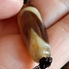 Tibetan Agate Pre 1800s Rare Tiger Tooth Dzi Bead Prayer Necklace