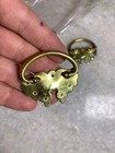 Antique Vintage Brass Metal Asian Chinese Handle Handles Drop Pull Pulls Ornate