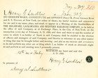 1888 Doc Signed Henry G Ludlow  1823-1904    Harry S Ludlow  1870-1938  New York