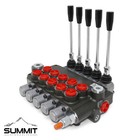 5 Spool Hydraulic Monoblock Double Acting Control Valve  21 Gpm  Sae Ports