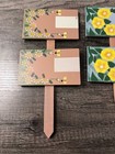 Set Of 6 Hand Painted Wooden Plant Markers   Garden Labels Floral Garden Stakes