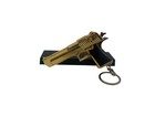 Golden Desert Eagle Toy Gun Keychain Realistic Features Mini Gift Novelty