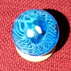 Glass Marble With White And Blue Lattice Double Opal  And Cluster Millie