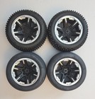 For Traxxas Rustler 2wd Alias Tires On Rxt Chrome black Wheels Bl2s Xl-5  Vxl 