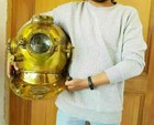 Antique Mark Navy Divers Scuba Deep Sea Helmet Wearable Costume Diving Diverse