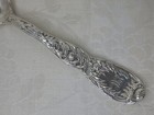Tiffany Chrysanthemum Sterling Silver Wavy Tine Salad fish Fork 6 1 2  Monogram