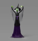 9    Halloween Towering Witch Decorative Prop Hyde   Eek  Motion Light-up   Sound