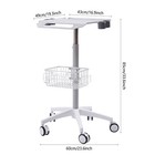 New Mobile Rolling Cart Medical Trolley For Ultrasound Imaging Scanner Cart
