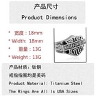 Mens Motorcycle Club Biker Wings Ring Vintage Silver Stainless Steel Size 7-13