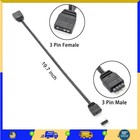 3 Pin Argb Splitter Extension Cable 19 7 Inch Addressable Rgb Led Fan Hub 2 Pack