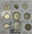 World Silver Lot  30  All Diff Ty  Countries  Values  Grades  Sil Content Etc 