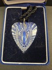 Waterford Crystal Heart Pendant With Orginal Box Vintage