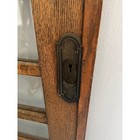 Antique 1930 s Pocket Door Solid Oak With 36 Panes Of Individual Beveled Glass