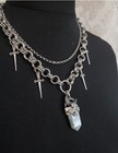      Fae      Stainless Steel   Real Adventurine Stone Pendant