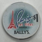 Paris   Bally s Casino - Nevada Las Vegas  1 Gaming Chip - Showgirl - 2002