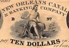 1830s  10 New Orleans Canal   Banking Co  Louisiana Obsolete - Pmg 64  Splendid