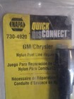 Napa  quick Disconnect  Nylon Fuel Line Repair Kit 730-4924 New Oem Sealed Bag