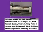Oak  Northwestern   A a Eagle Gumball Candy Vending Machine Lock   Key