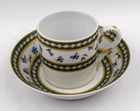2 Limoges Ancienne Manufature Royale Cups   Saucers - Marie Antoinette 