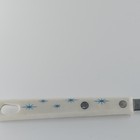 Vintage Atomic Starburst Stainless Steel Soup Ladle Mcm White Blue Handle Usa