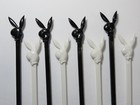 8 Vintage Swizzle Cocktail Drink Stir Sticks Playboy Bunny Playboy Club C2241
