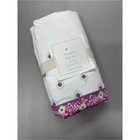 Pottery Barn Brooklyn Crib Bed Skirt Tier Ruffles White Purple Green Floral Nwt