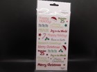 Christmas Paper Crafts Christmas Words Glitter Stickers 2 Sheets 62pc