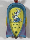 Vintage 50s Wyandotte Toys Tin Happy Easter Bunny Pulling Streamline Wagon Cart