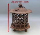 Antique Japanese Iron Hanging Lantern Toro Tourou Candle Stand H 26cm 10 1inch