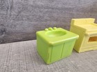 Vtg Fisher Price Little People Kitchen Oven Yellow Green Sink Appliance Lot 77a