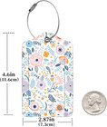 2 Pcs Luggage Tags For Suitcase  Cute Unique Pu Leather Travel Bag Tag With Priv
