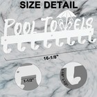 Pool Towel Rack With 8 Hooks Holder Wall Mounted For Outdoor Or Bathroom Hanger