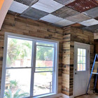 10 Pcs  2 X 2  40 Sq  Ft   Drop Ceiling Tiles Reclaimed Corrugated Barn Roofing