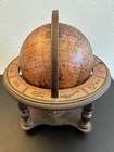 Antique Wood Old World Globe With Astrology Signs Made In Italy 10x10x10