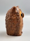 Hand Carved Vintage Owl Wooden Sculpture 4    Tall Figurine Made In Philippines