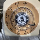 Yellow Cream Western Electric Rotary Dial Telephone 500dm Vintage Dial Up Phone