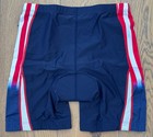 Tyr Womens Medium Navy Blue Red White 6  Exercise Tri Fitness Short Team Usa New