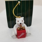 Coca-cola Coke Trim A Tree Collection Polar Bear With Coke Present New Ornament 