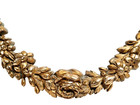 Louis Xvi Flower Garland Bronze Mount Pediment Antique French Salvaged Furniture