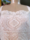 Rare Antique Corset Cover Camisole Top Pink Silk Irish Crochet Filet Lace L